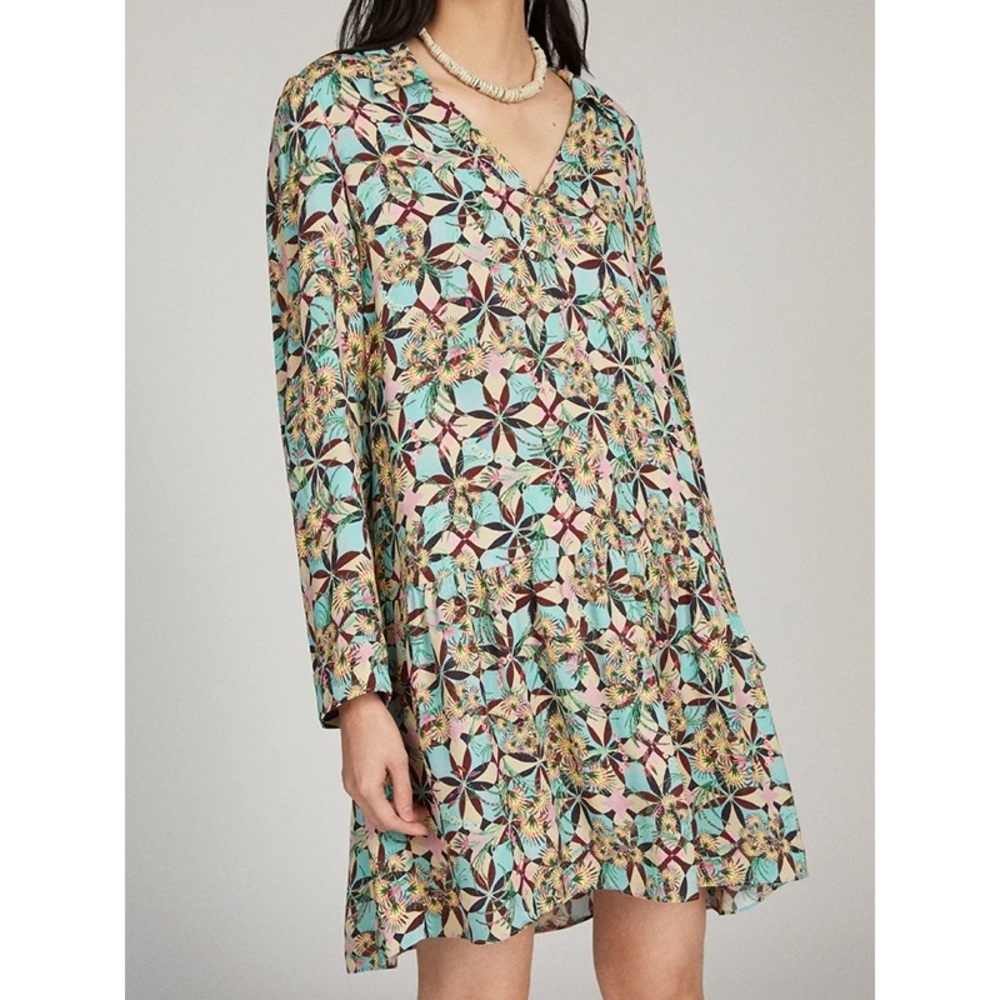 SALONI Jas B Dress In Flowering Tile - Picture 7 of 9
